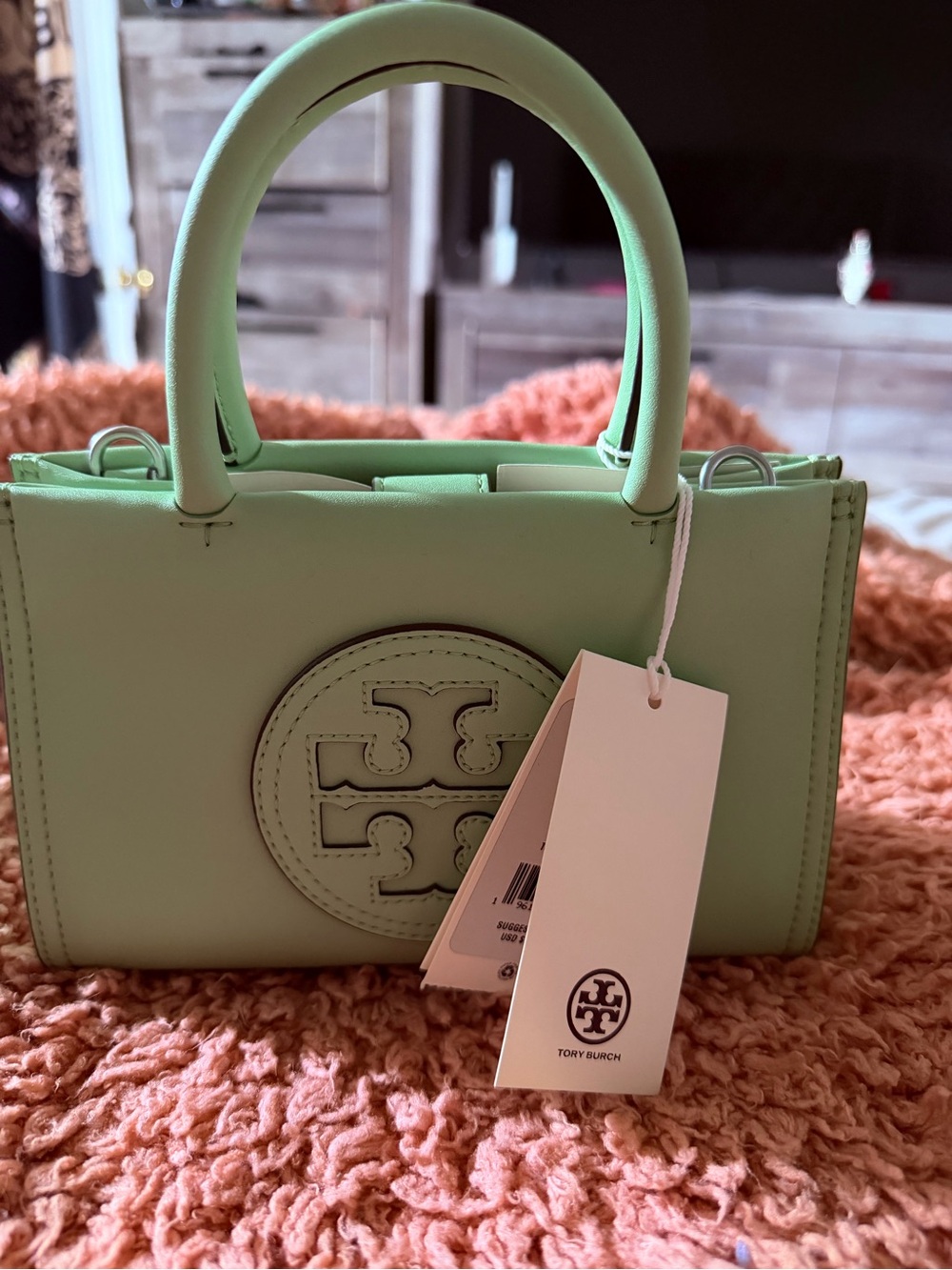 Tory Burch Mini Satchel in Light Sage Green